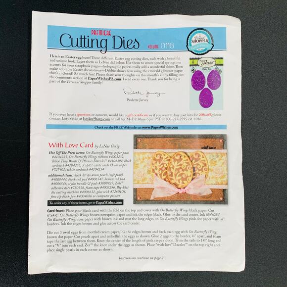 Cutting Dies For Cardmaking Easter Egg Kit Instructions Papers Hot Off The Press - Picture 3 of 9